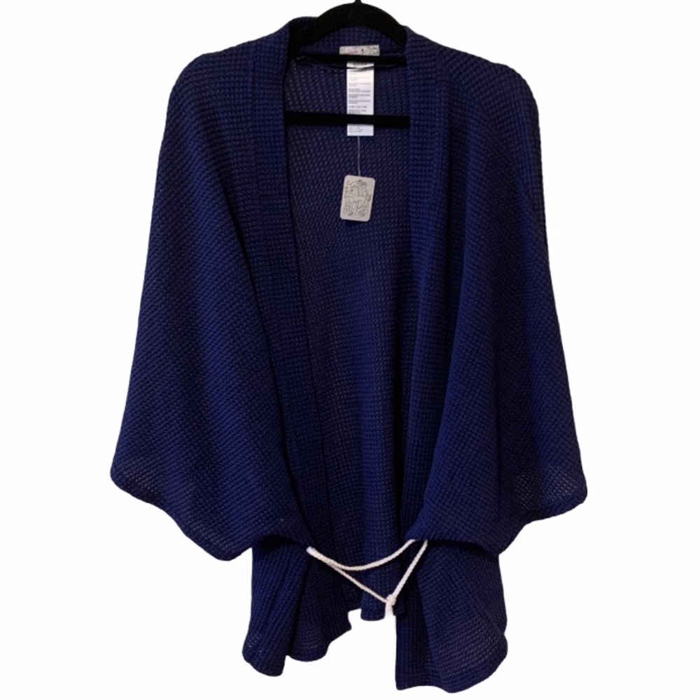 NWT Free People Navy/Marin Cardigan w/Tassels Sz FITS ALL